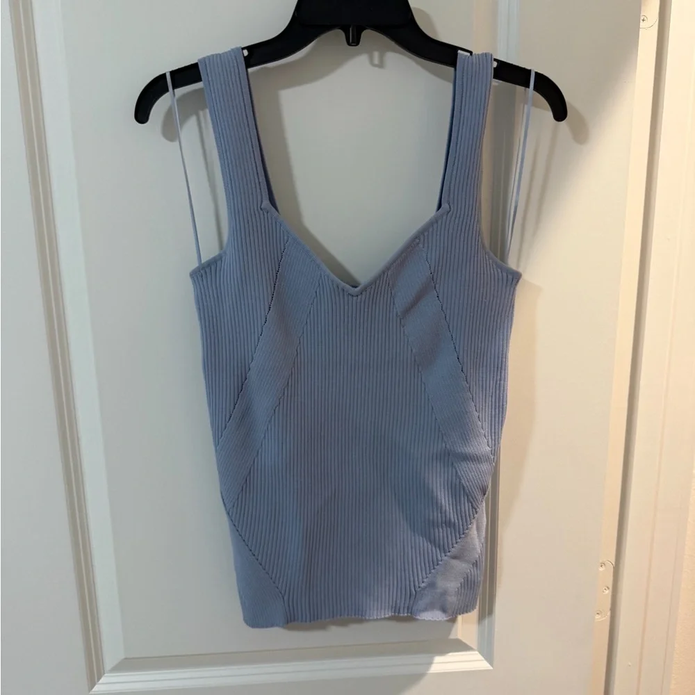 Halogen Soft Blue Ribbed Camisole - Picture 1 of 3